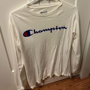 Champion White Long Sleeve Unisex